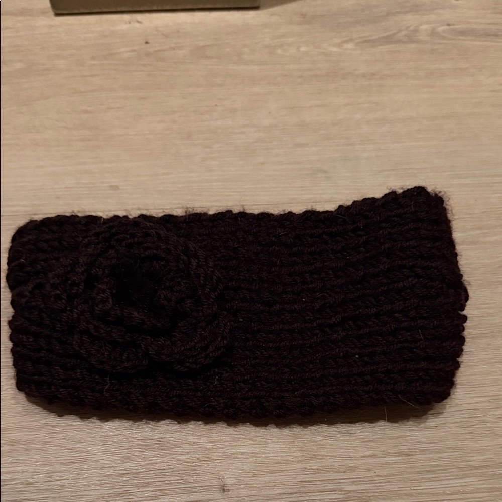 Elegant Chocolate Brown Knit Headband